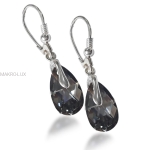 Czarne kolczyki z kryształami Swarovski