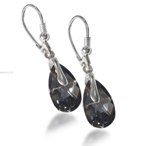 Czarne kolczyki z kryształami Swarovski