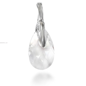 Wisiorek srebrny z przezroczystym kryształem Swarovski - Crystal