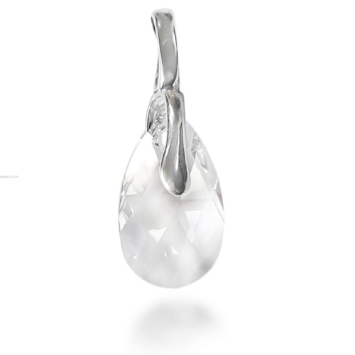 Wisiorek srebrny z przezroczystym kryształem Swarovski - Crystal