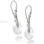 Kolczyki srebrne z migdałowymi kryształami Swarovski - CRYSTAL