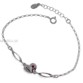 Bransoletka z czerwonymi kryształkami Swarovski - serduszka