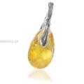 Wisiorek z żółtym kryształem Swarovski